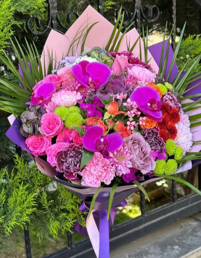 Pembe Çiçekler Buket FG338