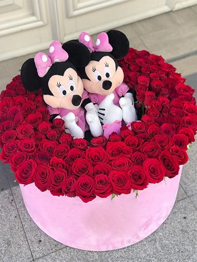 101 Adet Gül Mickey Mause Kutu FG446