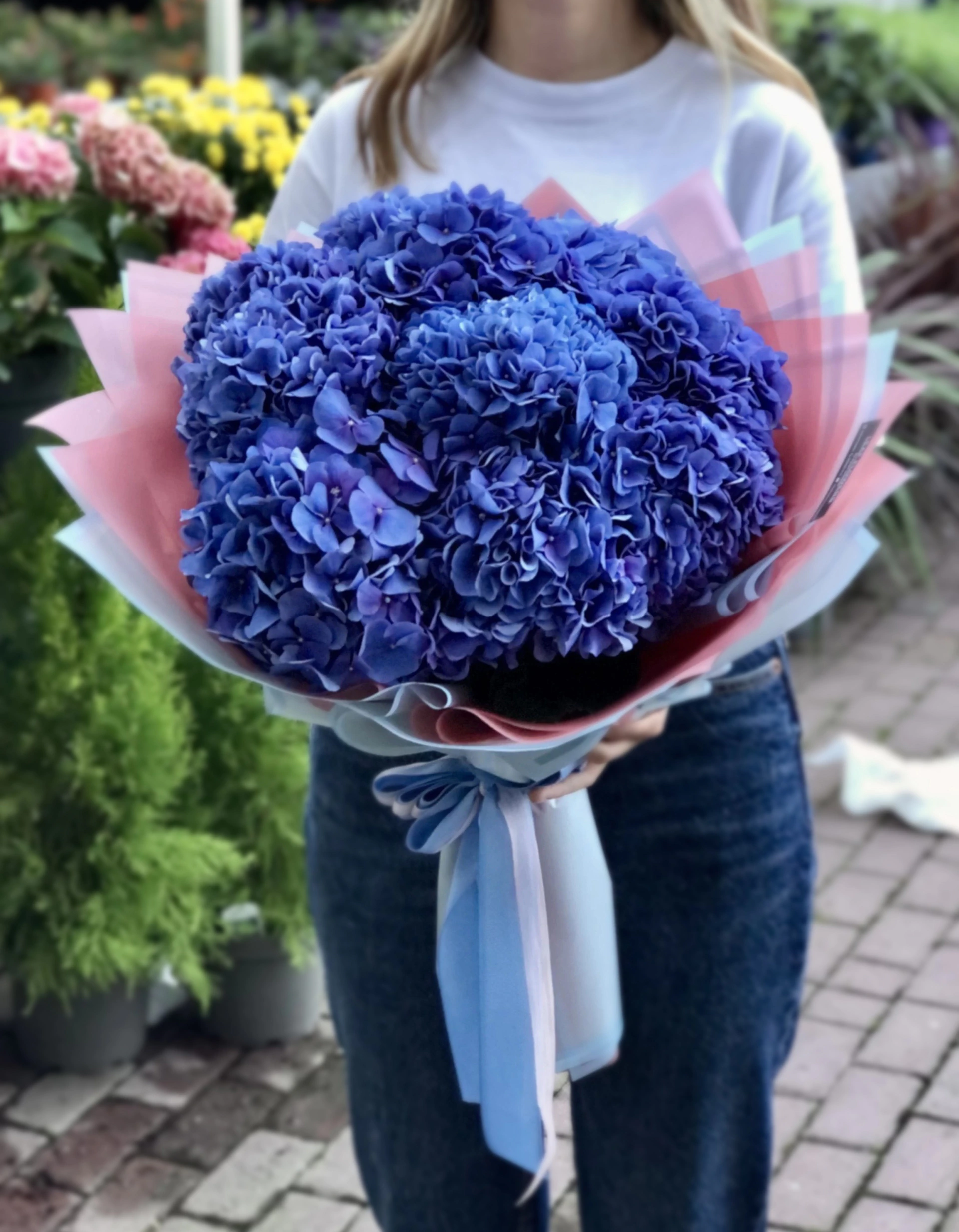 10 Adet Mavi Ortanca Buketi FG390